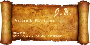 Jelinek Mariann névjegykártya